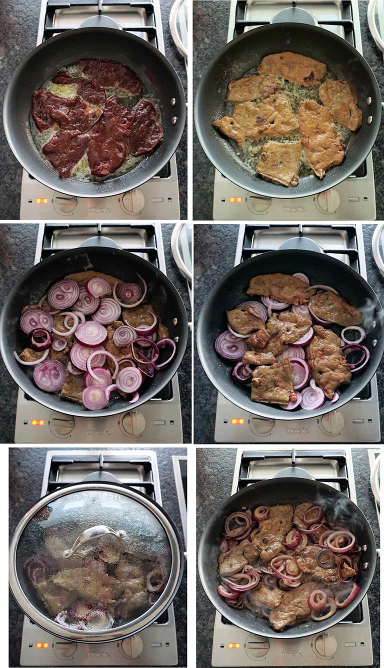 PanFried Calves' Liver And Red Onions Recipe Cuisine Fiend